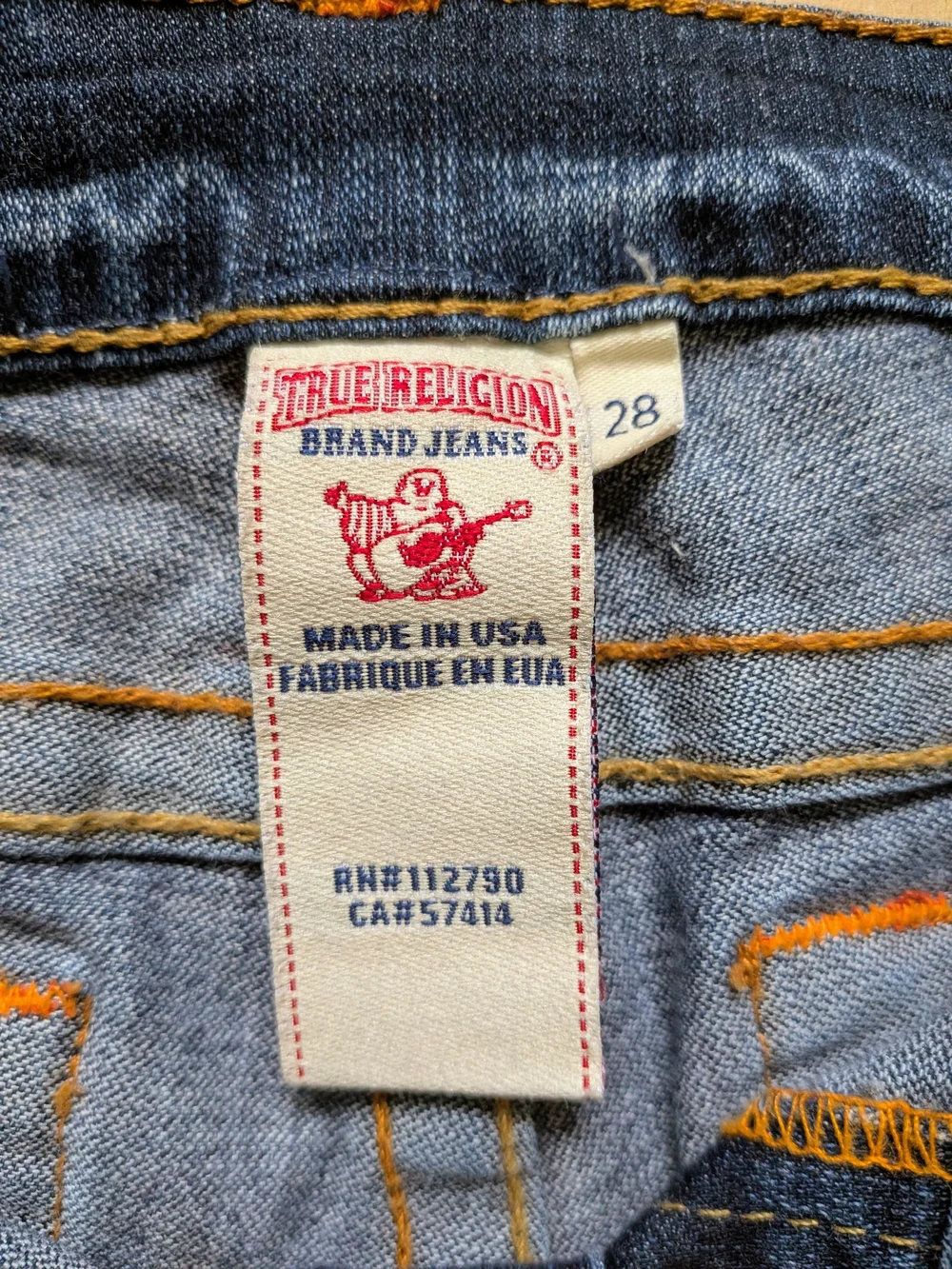 Vintage Y2K 00's USA Made True Religion Women’s Denim Jeans Classic Back Pocket - Picture 9 of 11